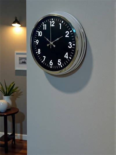 Modern 40 Cm Metal Krom Standart Duvar Saati