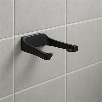 Modern Siyah Tuvalet Kağıtlığı Duvar Tipi Minimal Tasarım Peçetelik