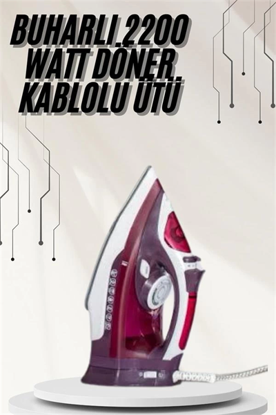 Modern Tasarım 2200W Dayanıklı Buharlı Seramik Kaplama Ütü