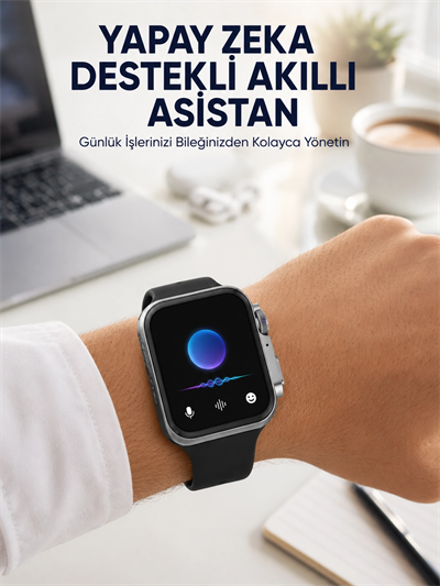 Modern Tasarımlı Akıllı Saat Uzun Pil Süresi ve Net Ekran Yeni Nesil