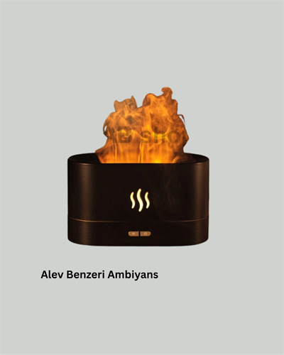 Modern Tasarımlı Alev Efektli LED Aromaterapi Hava Nemlendirici