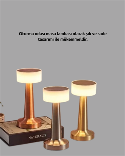 Modern USBli Kablosuz Masa Lambası – Minimalist Tasarım, 3 Farklı Parlaklık Yeni Nesil