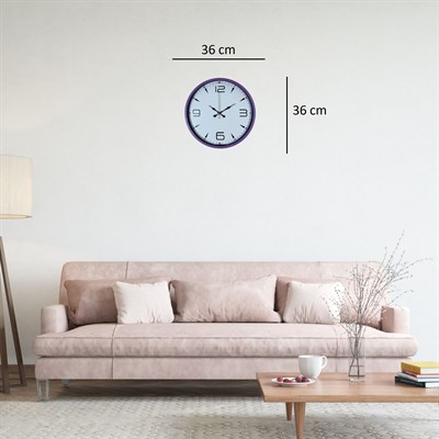 Mor Standart 36 Cm Duvar Saati