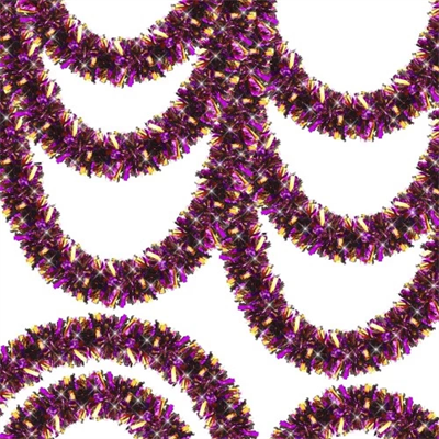 Mor Turuncu Garland Çift Renk Sim Süs