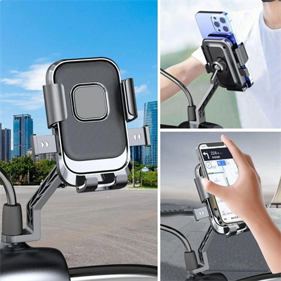 Motor,motosiklet,bisiklet ,scooter İçin 360 Derece Dönebilen Dikiz Aynası Versiyonu Telefon Tutucu Aparat Bx40