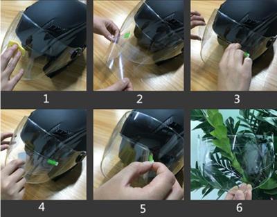 Motosiklet  Kaskı İçin Yağmur Kaydırıcı Film (3936)