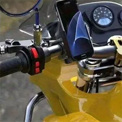 Motosiklet Gidon Telefon Tutucu–360° Döner, Kaymaz Sabitleme Sistemli, Sarsıntı Önleyici Telefon Tutucu Aparat Bx40