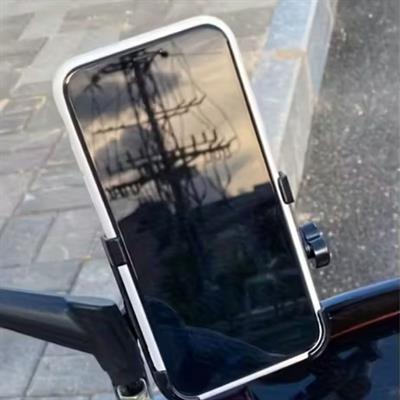 Motosiklet Gidon Telefon Tutucu–360° Döner, Kaymaz Sabitleme Sistemli, Sarsıntı Önleyici Telefon Tutucu Aparat (3936)