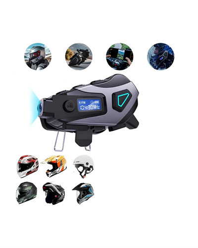 Motosiklet Kask Bluetooth Kulaklık Uzun Pil Ömrü Kamera ve Sesli Komut Destekli