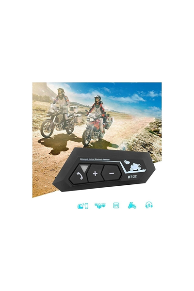 Motosiklet Kaskı için Şarj Edilebilir Bluetooth Intercom Kulaklığı ve Mikrofon Seti