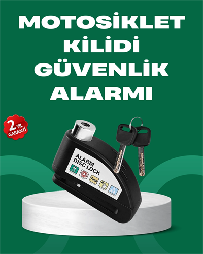 Motosiklet Scooter Bisiklet Tekerlek Disk Kilidi Alarmlı Güvenlik