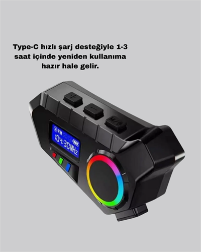 Motosiklet ve Günlük Kullanım İçin Bluetooth Hoparlör ve Disk Kilidi Seti