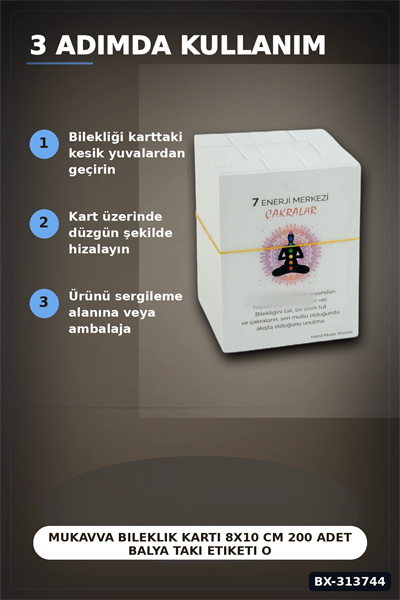 Mukavva Bileklik Kartı 8x10 cm 200 Adet Balya Takı Etiketi Organizer Aksesuarı BX-313744