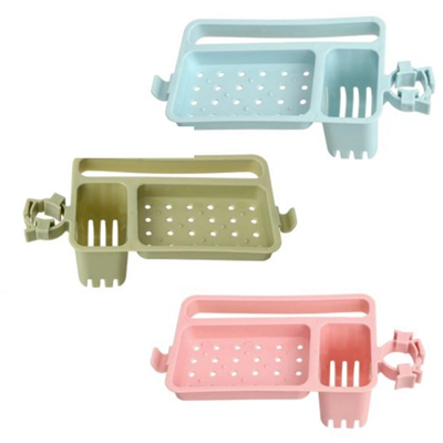 Musluğa Takılan Sünger Havlu Askılı Sabun Hazneli Mutfak Banyo Lavabo Düzenleyici Organizer Bx40