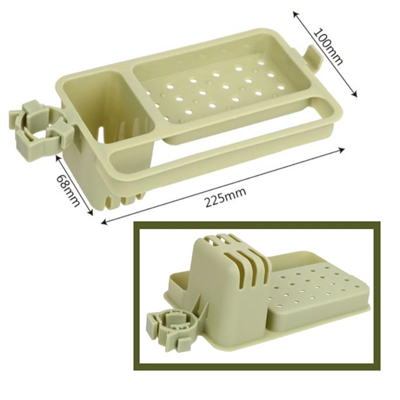 Musluğa Takılan Sünger Havlu Askılı Sabun Hazneli Mutfak Banyo Lavabo Düzenleyici Organizer Bx40