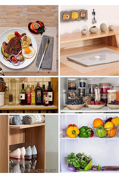 Mutfak Kaydırmaz Şeffaf Raflık Kaymaz Dolap Içi Çekmece Örtüsü Pvc 45x300 Cm Koruyucu Eva Kalın