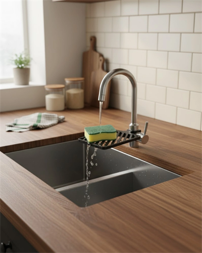 Mutfak Musluk Üstü Sünger Tutucu Tezgah Düzenleyici Organizer