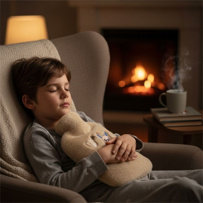 Mutlu Robot Hayvan Figürlü Peluş Sıcak Su Torbası 1 Lt – Yumuşak Kılıf, Uzun Süre Sıcak Tutan Termal Su Torbası