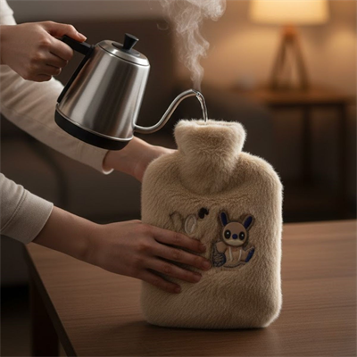 Mutlu Robot Hayvan Figürlü Peluş Sıcak Su Torbası 1 Lt – Yumuşak Kılıf, Uzun Süre Sıcak Tutan Termal Su Torbası