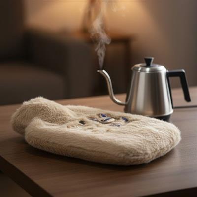 Mutlu Robot Hayvan Figürlü Peluş Sıcak Su Torbası 1 Lt – Yumuşak Kılıf, Uzun Süre Sıcak Tutan Termal Su Torbası (3936)