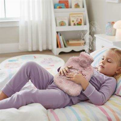 Mutlu Robot Hayvan Figürlü Pembe Peluş Sıcak Su Torbası 1 Lt – Yumuşak Kılıf, Uzun Süre Sıcak Tutan Termal Su Torbası (3936)