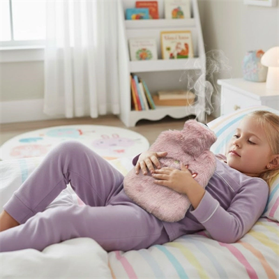 Mutlu Robot Hayvan Figürlü Pembe Peluş Sıcak Su Torbası 1 Lt – Yumuşak Kılıf, Uzun Süre Sıcak Tutan Termal Su Torbası Bx40