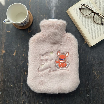 Mutlu Robot Hayvan Figürlü Pembe Peluş Sıcak Su Torbası 1 Lt – Yumuşak Kılıf, Uzun Süre Sıcak Tutan Termal Su Torbası