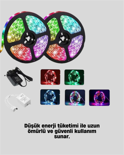 Müziğe Duyarlı Renkli Smart Şerit LED Işık USB Bağlantılı Ambiyans Aydınlatma