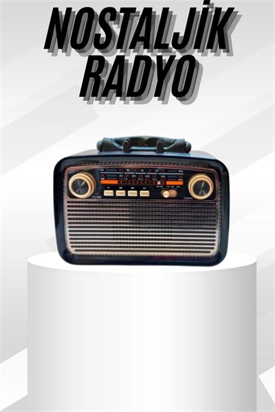 Müzik Kutusu Bluetooth Bağlantılı El Fenerli Nostaljik Tasarım Radyo