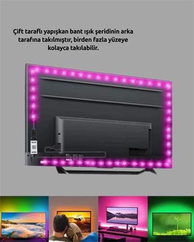 Müzikle Senkronize LED Şerit TV Aydınlatma Yeni Nesil