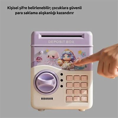 Müzikli Kumbara - Işıklı - Şifreli ATM Tasarımlı