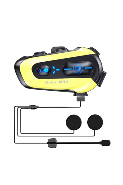 N3x Rgb Işıklı Intercom 3 Kişi Bağlantılı 1000mah Motosiklet Bluetooth Kulaklık Seti