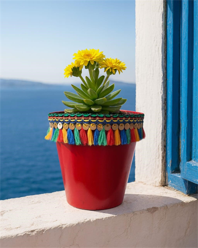 NF DEKORATİF SAKSI 1.7 LİTRE Kırmızı