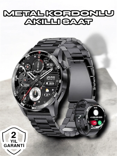 NFC ve Kablosuz Şarjlı Akıllı Saat EKG, Nabız & Spor Modları ile iOS ve Android Uyumlu