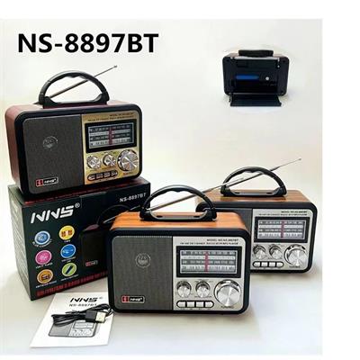 NNS NS-8897 Orta Boy Retro, Nostaljik, Ahşap Tasarım Radyo (3936)