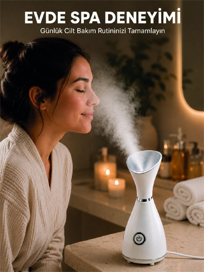 Nano İyonik Buhar Cihazı Tek Tuşla Kullanım Yüz Bakım Makinesi