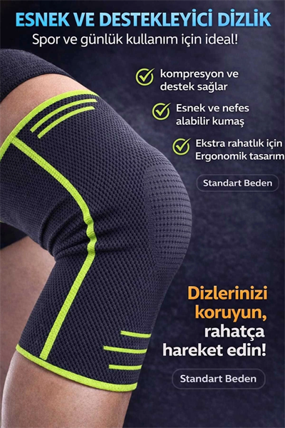 Nefes Alan Ortopedik Sporcu Dizlik Esnek Diz Koruyucu Günlük ve Antrenman Kullanımı
