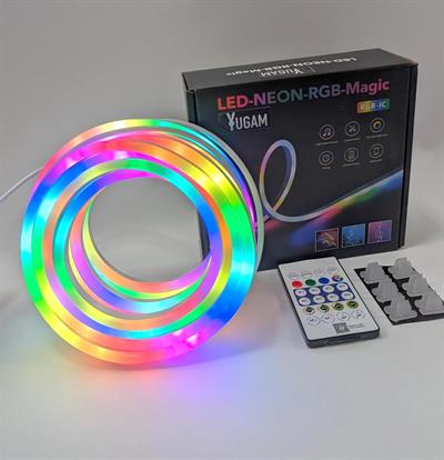 Neon LED Esnek Aydınlatma - RGB MAGIC SMART - 5 Metre Paket IP67 - Uzaktan Kumanda + Uygulama (3936)
