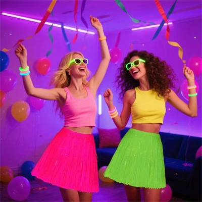 Neon Yeşil Hawaii Parti Eteği 40 Cm Bx40