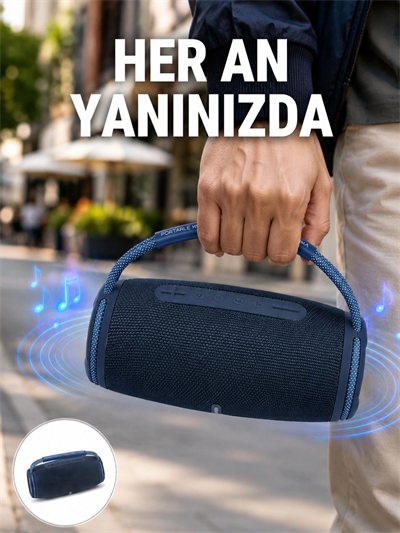 Net Stereo Ses Sunan IPX5 Su Geçirmez Bluetooth Hoparlör Yeni Nesil