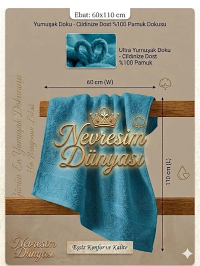 Nevresim Dünyası Prime Havlu 60x110  Yeşil