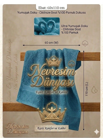 Nevresim Dünyası Prime Havlu 60x110 Lacivert