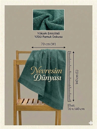 Nevresim Dünyası Prime Havlu 70x140 Yeşil