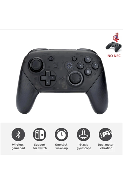 Nintendo Switch uyumlu siyah bluetooth joystick kablosuz gamepad oyun kolu - Elektronik