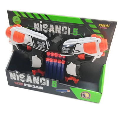 Nişancı Oyuncak Silah Sünger Atan 2li
