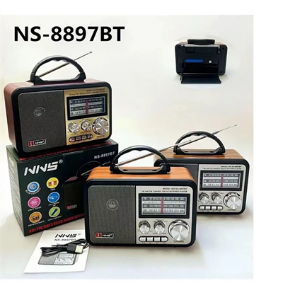 Nns Ns-8897 Orta Boy Retro, Nostaljik, Ahşap Tasarım Radyo Bx40
