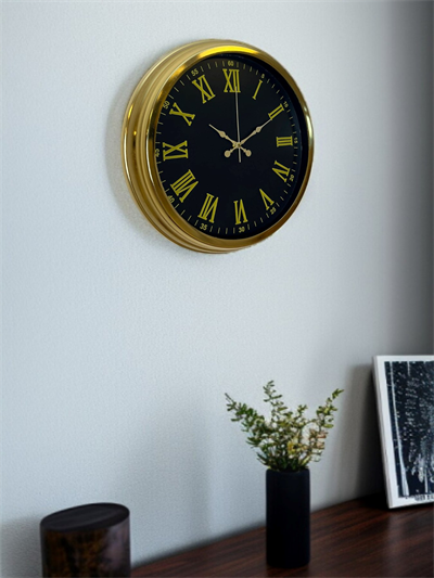 Noble Gold Black 40 Cm Metal Duvar Saati