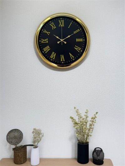 Noble Gold Black 40 Cm Metal Duvar Saati