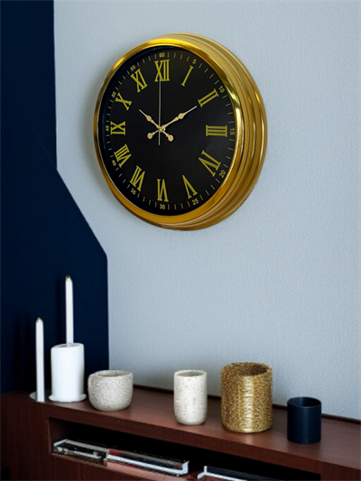 Noble Gold Black 40 Cm Metal Duvar Saati
