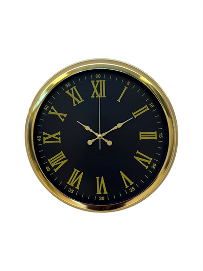Noble Gold Black 40 Cm Metal Duvar Saati